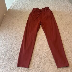 LULULEMON Keep Moving Pant High Rise Luxtreme Red Womens 4 LW5DCFS Jogger